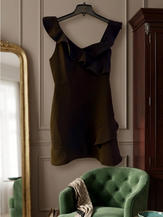 Express Dresses & Skirts - Express Black Ruffle Mini Dress